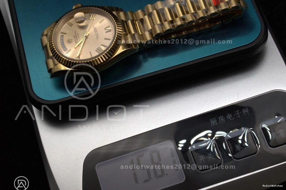 RG DayDate 40 Dial on Bracelet A GSF Weight Gold 390 OnTrend President Roman Gain 0113